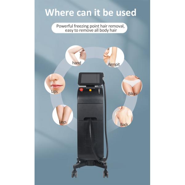 ОДМ экрана касания ЛКД диода машины 808 удаления волос лазера 2000в профессиональный