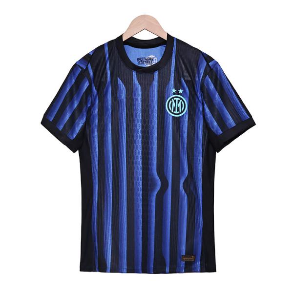 Inter Milan Saison 2025-2026 Joueur de football à domicile Maillots de l'équipe Personnalisation étirable