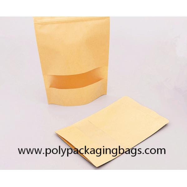 Biodegradable Ziplock Kraft Stand Up Pouches For Tea Packaging