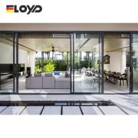 Porte coulissante en aluminium double vitrage de haute qualité avec moustiquaire