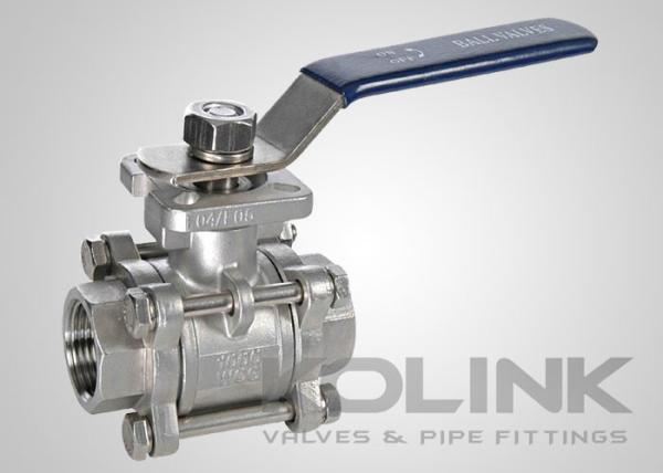 3-Piece Stainless Steel Ball Valve with ISO5211 Mounting Pad