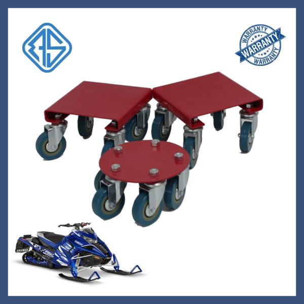 Sled Roller Snowmobile Mover Dolly Flat 8 Inch Steel Plate Ski Wheels
