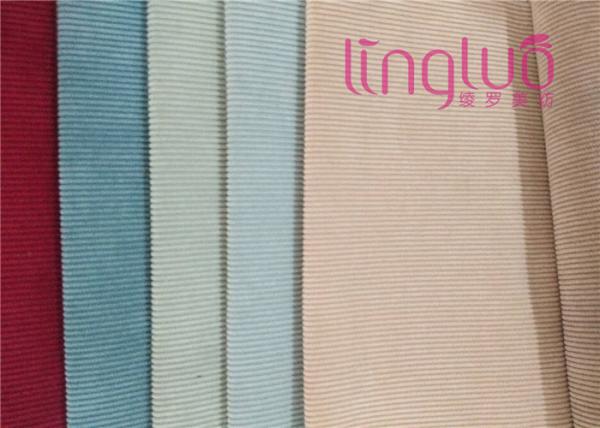 Quick Drying Polyester Yarn Dye Linen Upholstery Fabric 330gsm