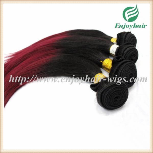 Brazilian virgin hair weave , natural color/99J# 10''-26''length straight hair extension