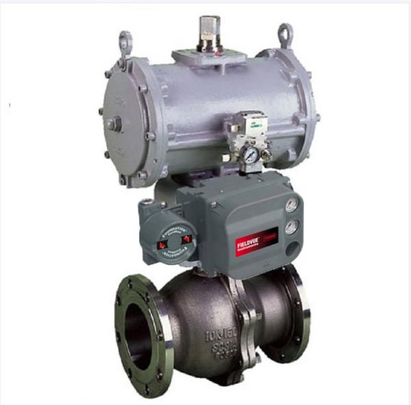 Válvula de controle KOSO 310K com o atuador pneumático do Positioner 6300RC de Fisher DVC6200
