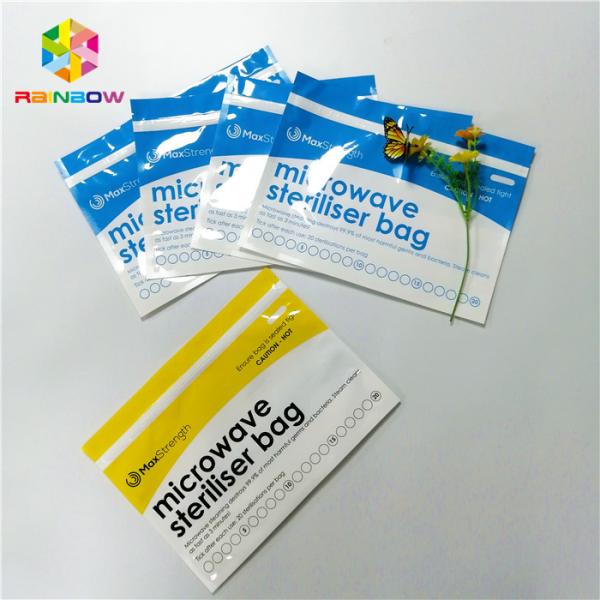 Пластиковый стерилизатор микроволны стоит вверх сумки мешка молнии для фидера/бутылки младенца