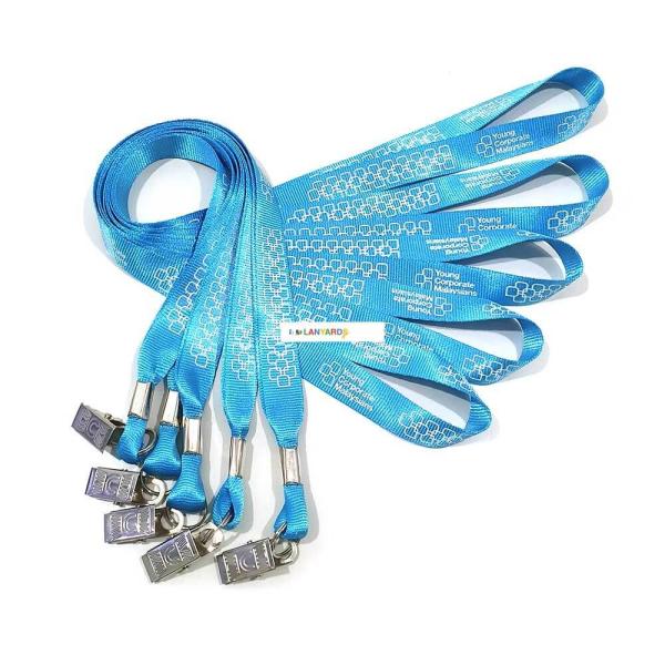 OEM Nylon Company Branded Lanyards Strap Silkscreen Printing
