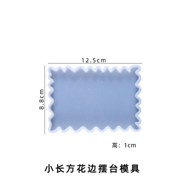 DIY crystal dropper mold, table decoration, square lace table, mirror silicone mold