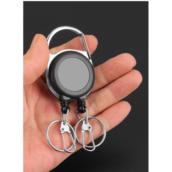 Deyi Badge Reel Retractable Keychain,Fly Fishing Accessories Fishing Lanyard With 360 Degree Rotation Buckle