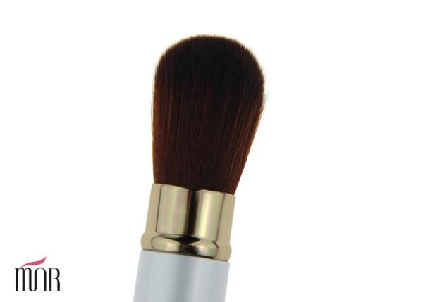 Essential Refillable Retractable Makeup Brush , Silver Powder Makeup Brushes