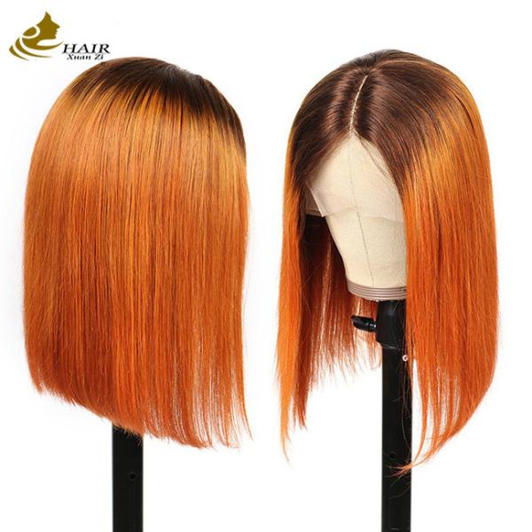 Customized Color Bob Wig Human Brazilian Hair Wigs Lace Front Wig