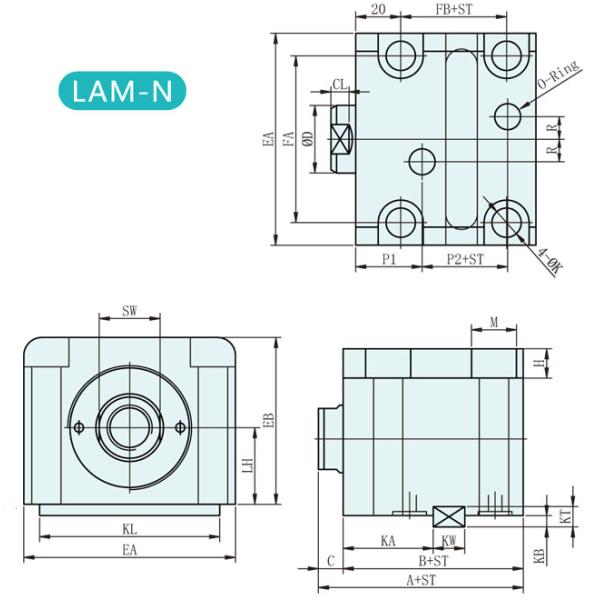 Бортовой коллекторный тип скважина БЕГСТВА LWM штанги конца гидравлического цилиндра одиночная 32mm