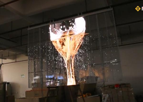 P16 Advertising Transparent Led Display Screen 3906 Pixel/Sqm