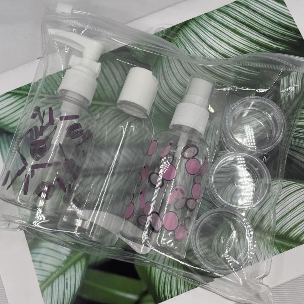 Portable Small Plastic Cosmetic Jars Trial Set Eye Cream 3g 5g 8g Metallized