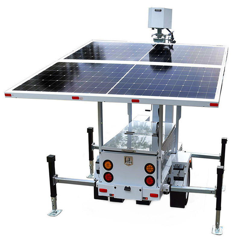 Surveillance Light Tower With AI Detection Solar Generator Energy Backup Power Storage Mobile LED Light Tower