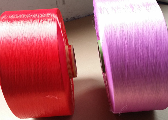 DDB / Dope Dyed Polyester POY Yarn 250D , Black Polyester Core Spun Yarn For Knitting