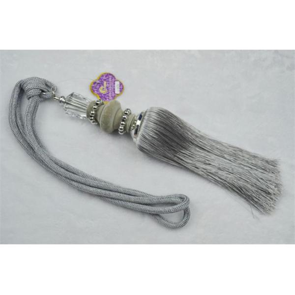 Fashion long decorative tassel fringe trimming for curtain attractive tieback hanging ball