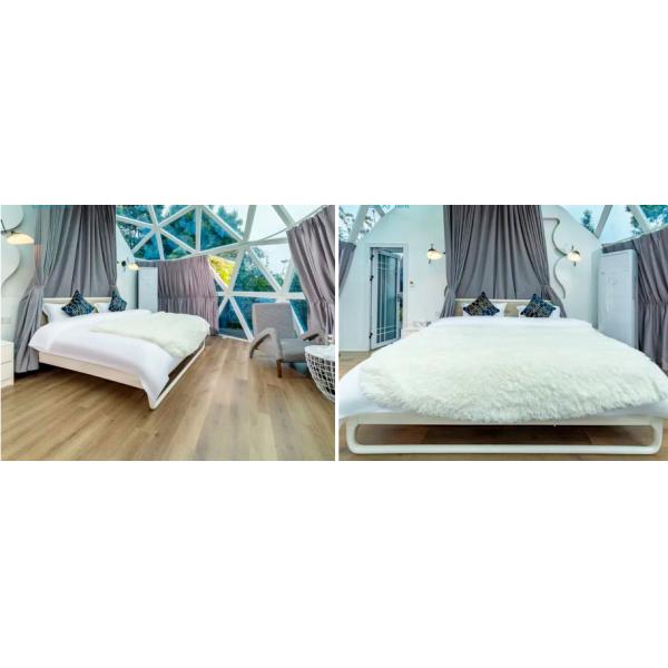 Cadre en alliage d'aluminium Jardin Igloo Hôtel Tentes géodésiques à dôme de verre Glamping