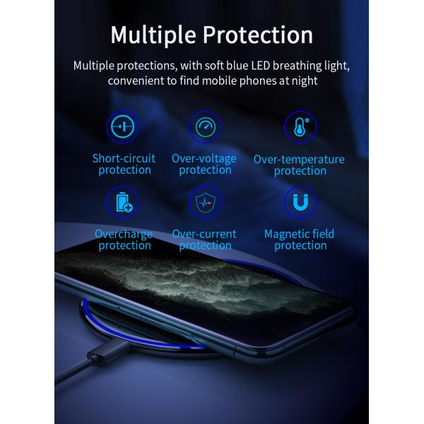 Essager Mirror Desktop Wireless Chargers 15W 10W 7.5W 5W Qi Wireless Phone Charger