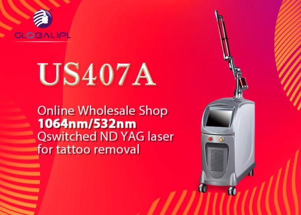 Q Switched Nd Yag Laser Tattoo Removal Device 800mj / 400mj Single Pulse Energy