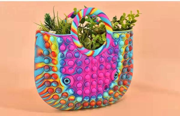 PNF colorido do silicone EN71 remexe-se a Toy Bag 20x32in para mulheres