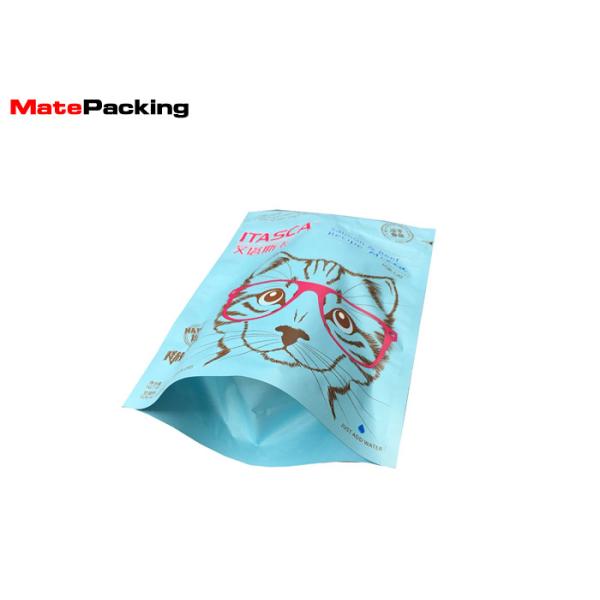 Zipper Stand Up Pet Food Packaging Bags Customized Thickness For Cat