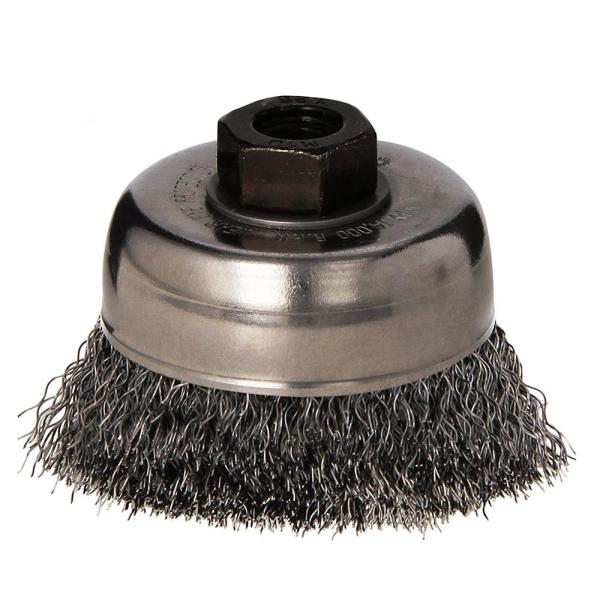 Metal Head Crimped Wire Cup Brush Corrosion Resistance Long Life Span