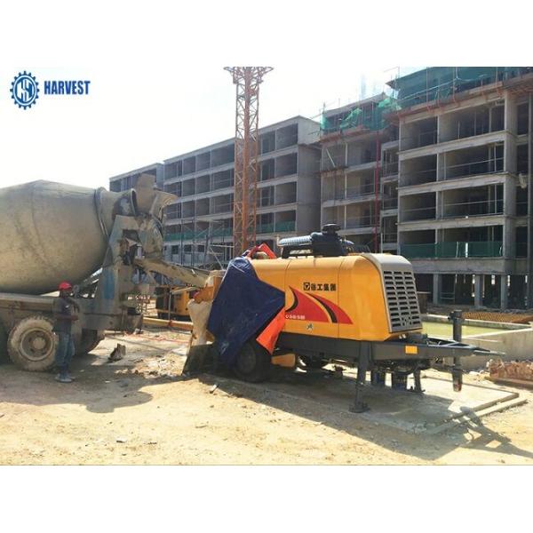 Pompe concrète de remorque de la capacité 0.6cbm  HBT9018K 60m3/H de trémie