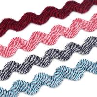 Multi decoração de Zig Zag Rick Rack Trim For Clothes das cores