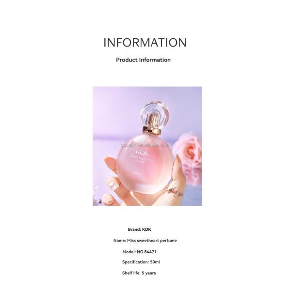 Long-lasting Light Perfume Spray 50ml Simple Flower Fruit Scent for Women's Fragrance