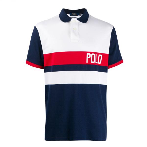 Summer Mens Polo Striped T Shirt Short Sleeve Slim Fit Eco Friendly