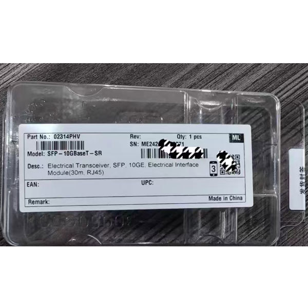 10GE Huawei RJ45 Network SFP Module Electrical Transceiver 02314PHV 10GBaseT-SR