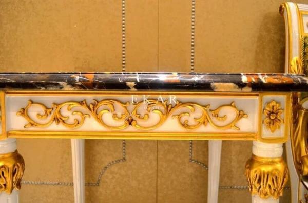 Small Vintage High Quanlity Classic End Table Marble Top Corner Table And Side Sofa Table