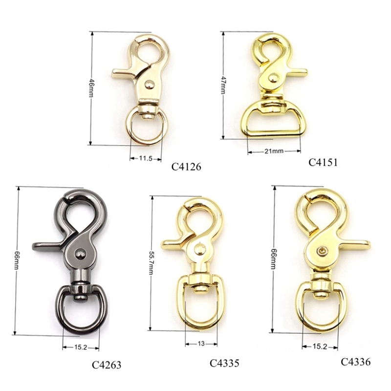 Heavy Duty Swivel Trigger Snap Hook 38.5mm Inner Width Leather Bag Shoulder Strap Clasp for Tool Bag Hardware