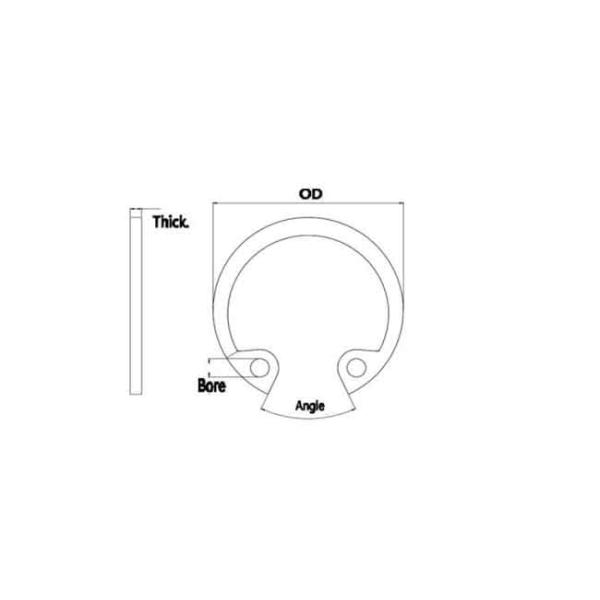 Кольца сохранения легированной стали M8-M43 внутренние внутри OEM пружинных коля DIN7982
