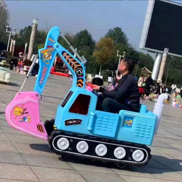 Les installations de loisirs pour enfants montent sur des jouets électriques 24V Voiture avec modélisation d'excavatrice