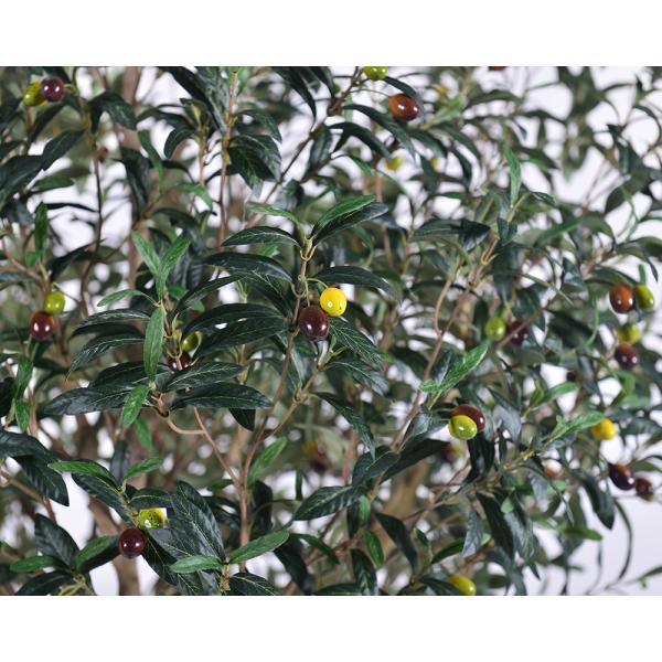 UV Resistant Fake Plant 2.5m tall faux potted olive tree In Planter for Indoor House Plants & Tall Floor Decor