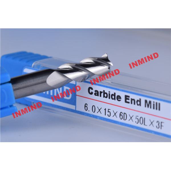 HRC50 Aluminum End Mill Cutter / Hss End Mill Bright Surface 6mm 8mm 3 Flute