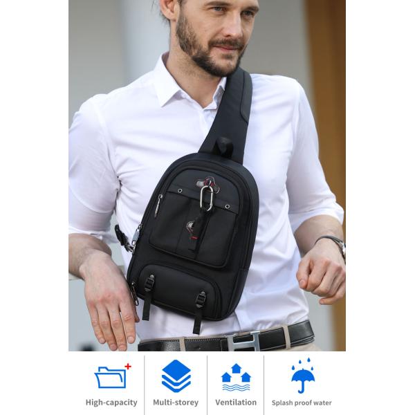 Fabrica mayorista de gran capacidad bolso de hombro de viaje multifuncional bolso de eslingas bolso de pecho Crossbody masculino
