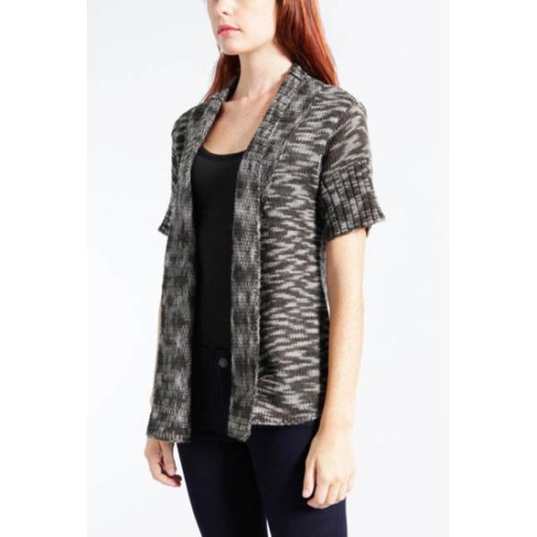 Marl Color Chunky Cardigan Sweater , Women ' S Size M Short Sleeve Cardigan Sweater