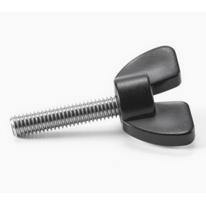 M4 M6 ASTM A325 A307 Metal Bolt Gal Steel Zinc Plated Edged Butterfly Wing Machine Thread Screw With Black Nylon Edged Wing DIN318