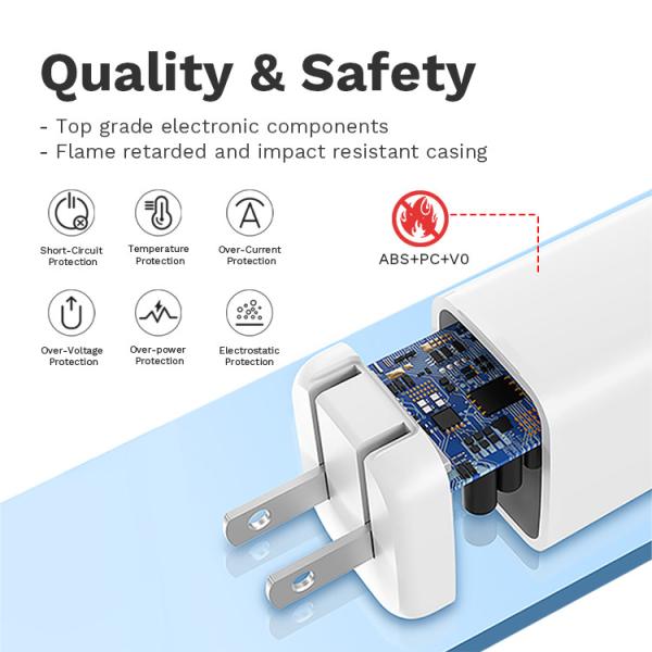 Universal Travel 35w PD Adapter Phone Charger Wall Plug 60Hz