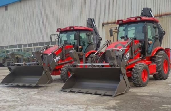 4*4 SAM388 Backhoe Loader with 6 in 1 Bucket Hot Sale in Ecuador