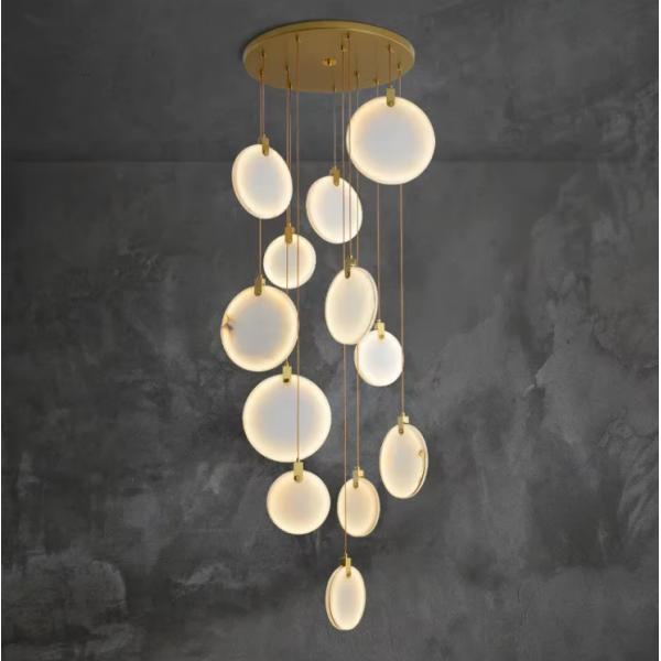 Испанское современное искусство дизайн лестница отель вилла декорация гипсовый потолок свет освещение