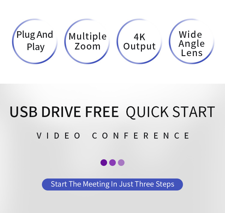 Conference Room Meeting Solution SQ-HD60U Camera Durable High Definition Video Teleconference Camera