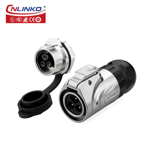 CNLINKO Manufacturer IP68 Waterproof 2 Pin Metal Male Female M16 Power Waterproof Plug Cable Socket Connector