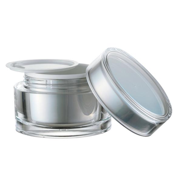 JL-JR804 15g 30g 50g Round Cream Jar PMMA Skin Care With Disc