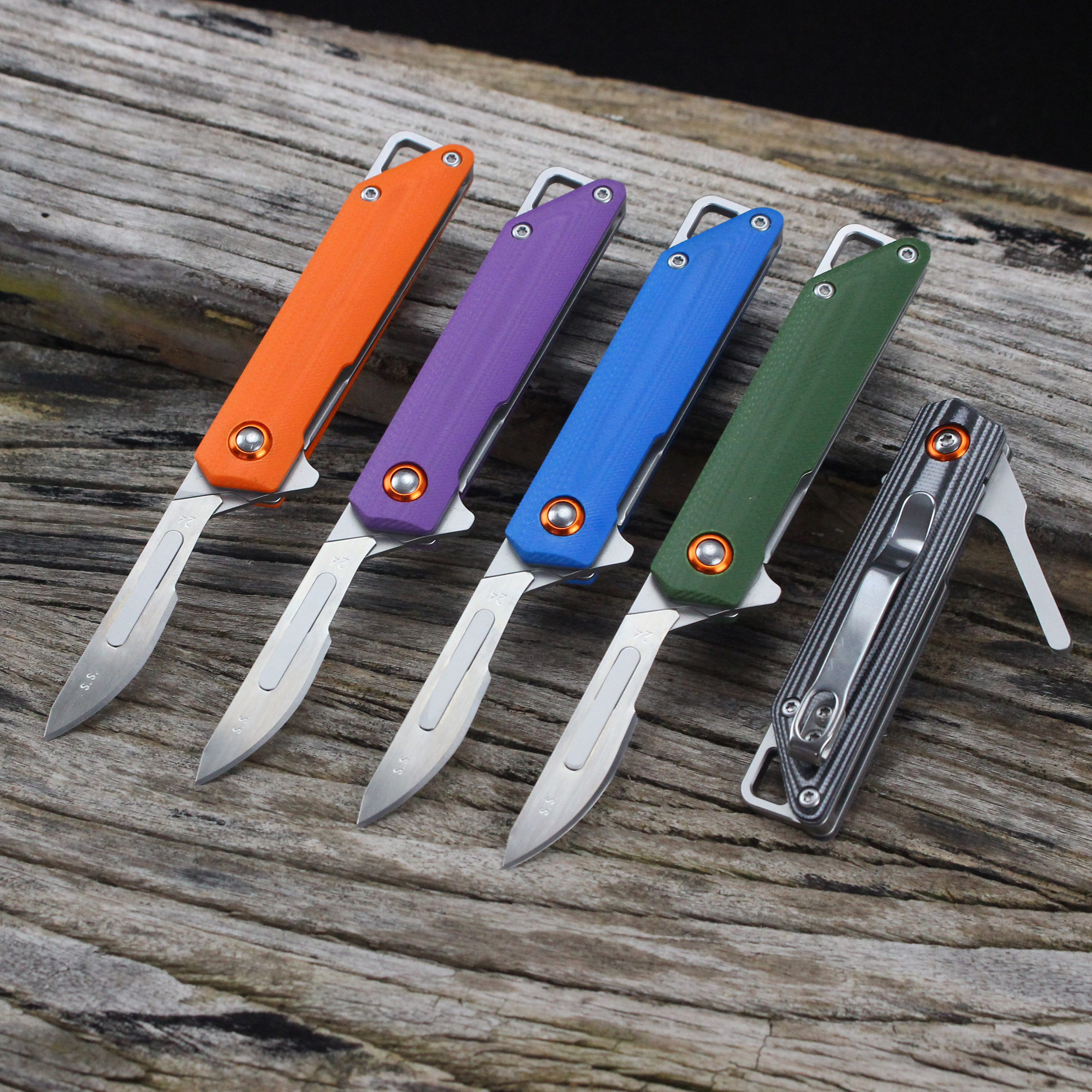 NEW G10 Handle Scalpel Portable Mini Carbon Steel Pocket Knife