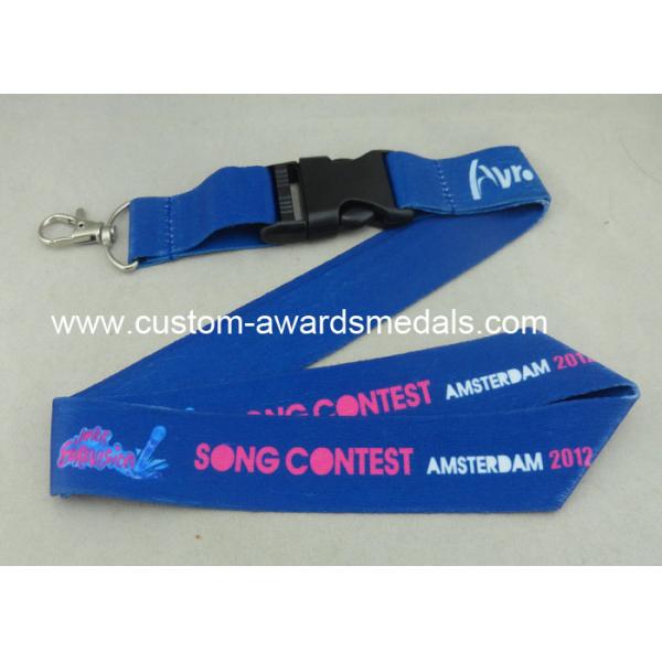 Full Color Printing Promotional Lanyards Sport Meeting Medal Ribbon / ID Neck Ribbon