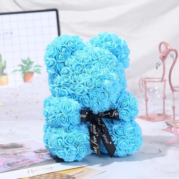 Lovely Gift 30 Colors Artificial Rose Foam Rose Bear On Sale For Christmas